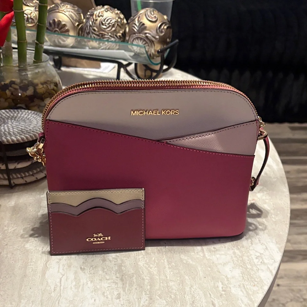 Michael Kors Two-Tone Crossbody Bag in Pink and Cream - Picture 2 of 2